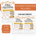 editable neighborhood HOA school pto fundraiser fall social media template
